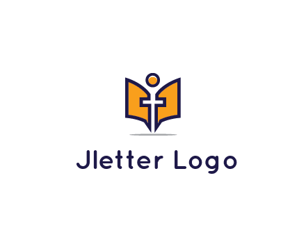 spirituality logo with Christian religious symbols like the Bible and cross