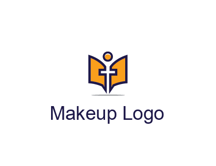 spirituality logo with Christian religious symbols like the Bible and cross