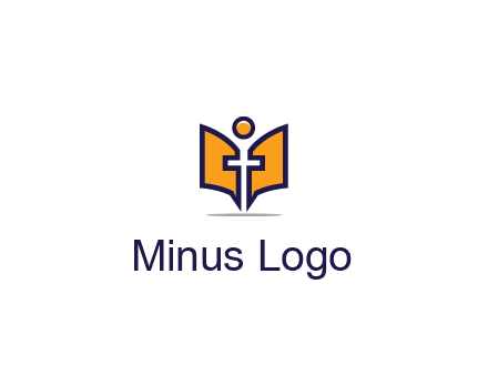 spirituality logo with Christian religious symbols like the Bible and cross