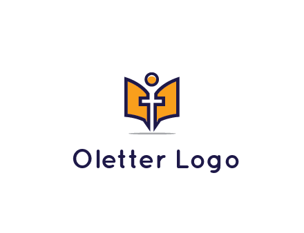 spirituality logo with Christian religious symbols like the Bible and cross