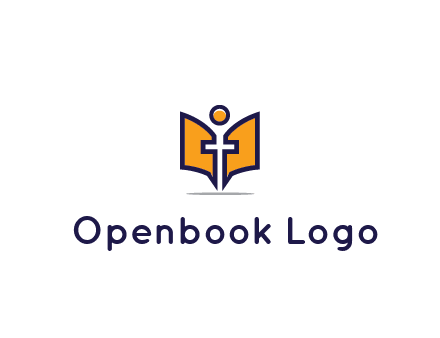 spirituality logo with Christian religious symbols like the Bible and cross