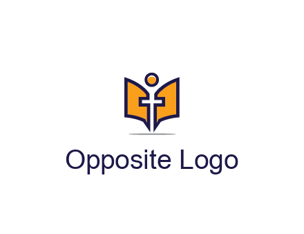 spirituality logo with Christian religious symbols like the Bible and cross