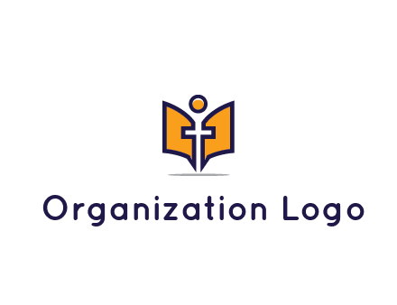 spirituality logo with Christian religious symbols like the Bible and cross