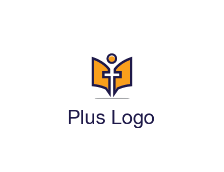 spirituality logo with Christian religious symbols like the Bible and cross