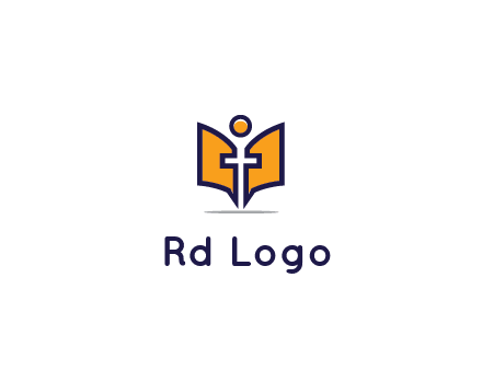 spirituality logo with Christian religious symbols like the Bible and cross