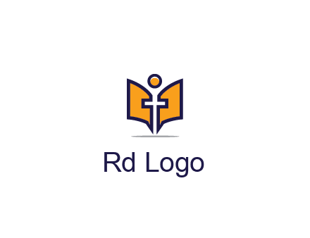 spirituality logo with Christian religious symbols like the Bible and cross