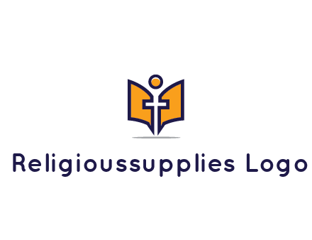 spirituality logo with Christian religious symbols like the Bible and cross