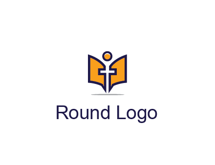 spirituality logo with Christian religious symbols like the Bible and cross
