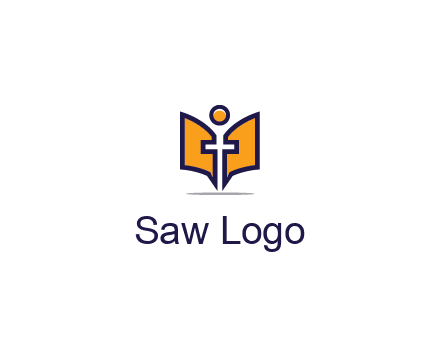 spirituality logo with Christian religious symbols like the Bible and cross
