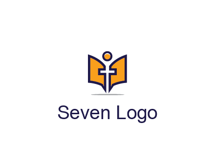 spirituality logo with Christian religious symbols like the Bible and cross