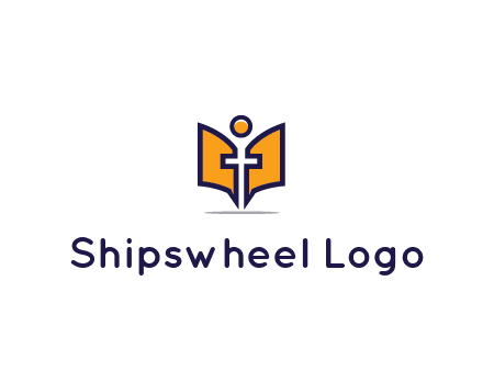 spirituality logo with Christian religious symbols like the Bible and cross