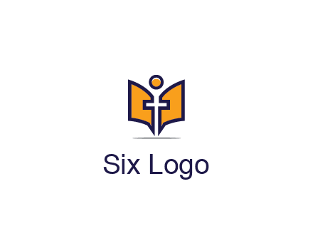 spirituality logo with Christian religious symbols like the Bible and cross