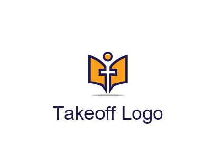 spirituality logo with Christian religious symbols like the Bible and cross