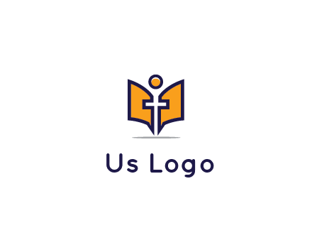 spirituality logo with Christian religious symbols like the Bible and cross
