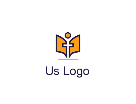 spirituality logo with Christian religious symbols like the Bible and cross