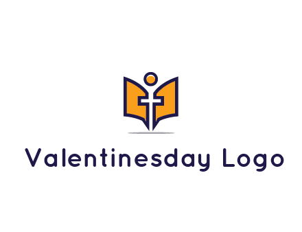 spirituality logo with Christian religious symbols like the Bible and cross