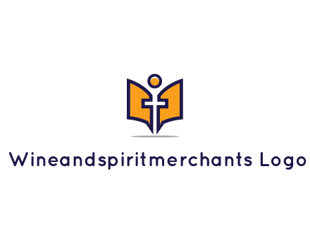spirituality logo with Christian religious symbols like the Bible and cross