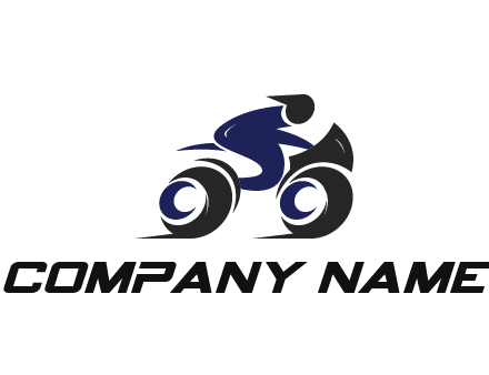 biker icon for a motorcycle logo