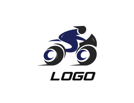 biker icon for a motorcycle logo