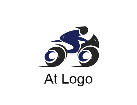 biker icon for a motorcycle logo