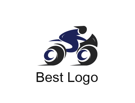 biker icon for a motorcycle logo