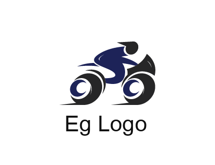 biker icon for a motorcycle logo