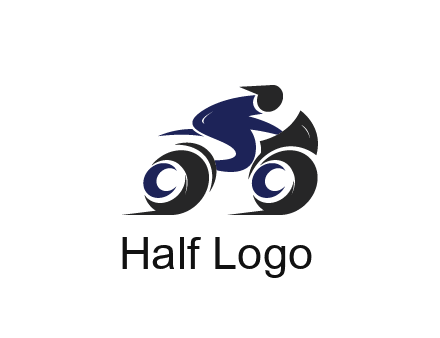 biker icon for a motorcycle logo