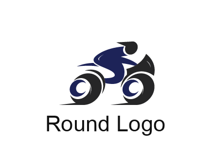 biker icon for a motorcycle logo