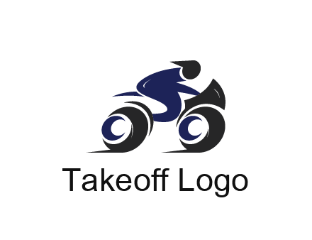 biker icon for a motorcycle logo