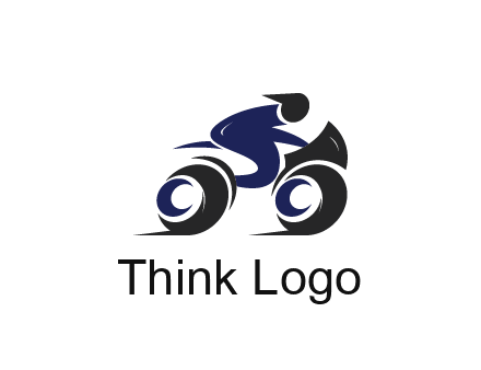 biker icon for a motorcycle logo