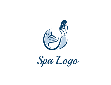 spa logo showcasing a mermaid