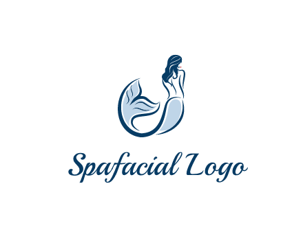 spa logo showcasing a mermaid