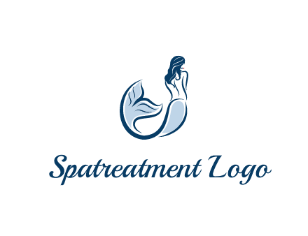 spa logo showcasing a mermaid
