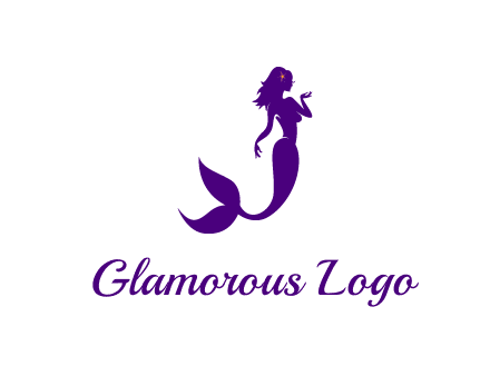 glamorous mermaid for a beauty logo
