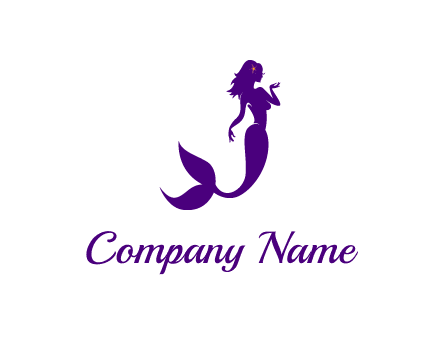 glamorous mermaid for a beauty logo