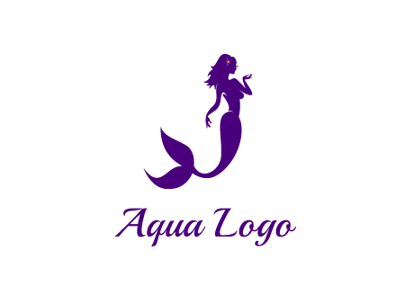 glamorous mermaid for a beauty logo