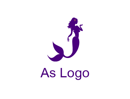 glamorous mermaid for a beauty logo