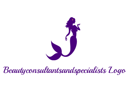 glamorous mermaid for a beauty logo