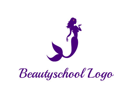 glamorous mermaid for a beauty logo