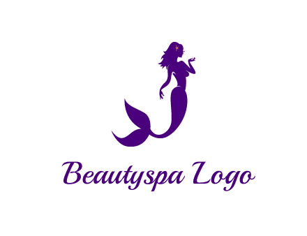 glamorous mermaid for a beauty logo