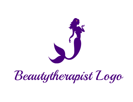 glamorous mermaid for a beauty logo