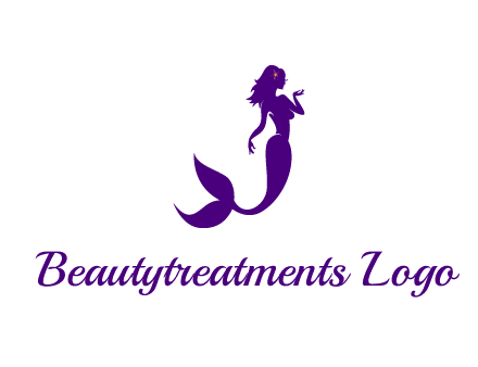 glamorous mermaid for a beauty logo