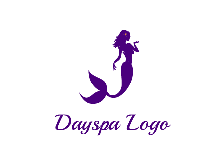 glamorous mermaid for a beauty logo