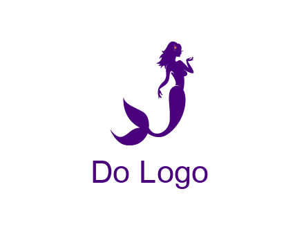 glamorous mermaid for a beauty logo