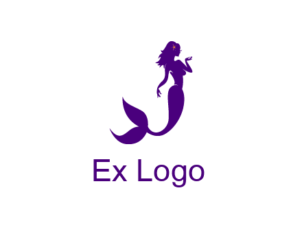 glamorous mermaid for a beauty logo