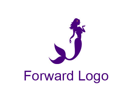 glamorous mermaid for a beauty logo