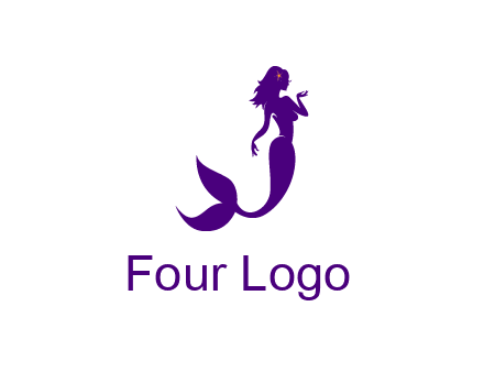 glamorous mermaid for a beauty logo