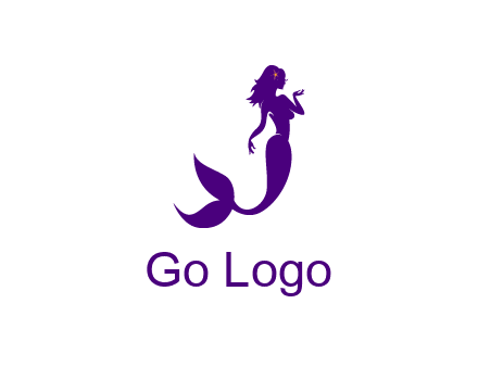 glamorous mermaid for a beauty logo