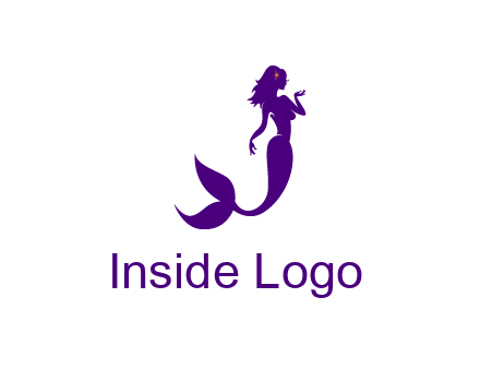 glamorous mermaid for a beauty logo