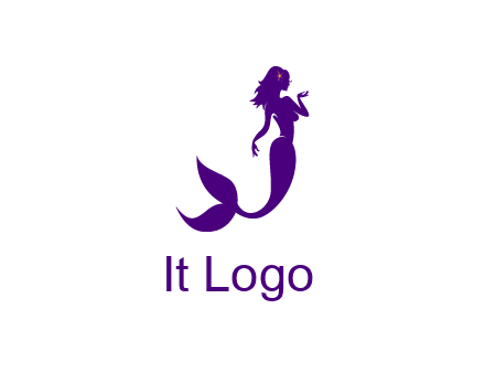 glamorous mermaid for a beauty logo